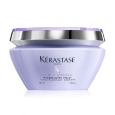 Nutritious violet Kerastase Blond Absolu Bain Ultra-Violet mask neutralizing yellow half tone of hair, 200 ml