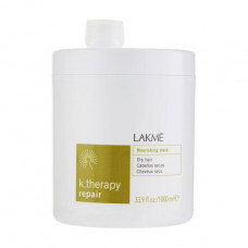 Nutritious mask for the dry, injured and weakened hair of Lakme K.Therapy Repair Nourishing Mask, 1 l