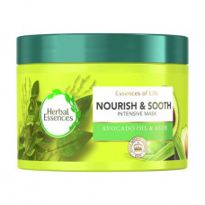 Nutritious mask for hair of Herbal Essences Nourish & Sooth of Avocado and an aloe, 450 ml