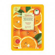 Nutritious fabric Essence Mask Beauugreen Contour 3D Vitamin face pack with hyaluronic acid, 23 ml