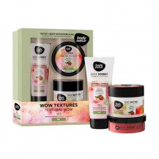 Gift Body Natur set women's (body scrub, 200 ml + body oil, 200 ml + body cream sorbet, 200 ml)