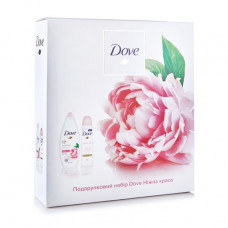 The gift Dove set Gentle beauty (Cream-gel for soul, 250 ml + antiperspirant spray, 150 ml)