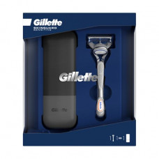 Gift Gillette Skinguard Sensitive set (Gillette Skinguard Sensitive razor + 1 replaceable cartridge + Road case)