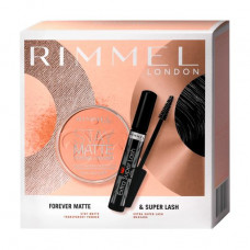 Gift Rimmel Forever Matte & Super Lash set (face powder, 14 g + mascara, 8 ml)