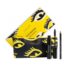 Gift set for a make-up of eyes of NOUBA Eye-Mazing Mascarone (ink, 14 ml + a pencil for eyes, 1.1 g + a make-up bag)