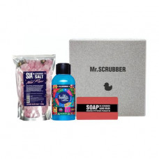 Gift set for Mr body. Scrubber Mood (handmade soap, 100 g + bath salt, 200 ml + shower gel, 150 ml)
