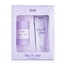 Gift set female Moxa'm Time To Shine (the perfumed shower gel with a shimmer, 250 ml + the paraffin flavored candle)