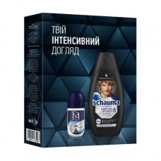 Gift set of men's Schauma & Fa (Schauma Men Intensive shampoo, 400 ml + ball antiperspirant of Fa Men Sport 48h Protection, 50 ml)