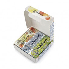 A gift set of the Marvis Tea Collection Kit toothpastes (blossoming of tea, 25 ml + the English tea with a bergamot, 25 ml + tea of a match, 25 ml)