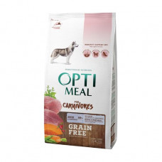 Polnoratsionny bezzernovy dry Optimeal for adult dogs of all breeds the Duck and vegetables of 1.5 kg