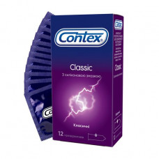 The Contex Classic condoms Classical with silicone lubricant, 12 pieces
