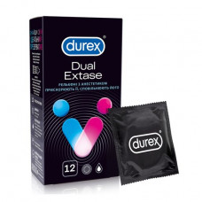 The Durex Dual Extase condoms Relief with anesthetic Accelerate it, slow down it, 12 pieces
