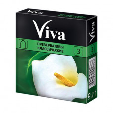 Condoms latex Viva Classical, 3 pieces