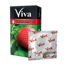 Condoms latex Viva Color, flavored, 12 pieces