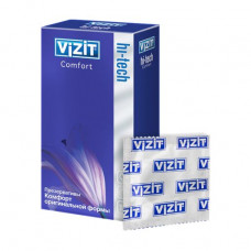 Condoms latex Vizit Hi-tech Comfort Comfort, 12 pieces