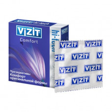 Condoms latex Vizit Hi-tech Comfort Comfort, 3 pieces