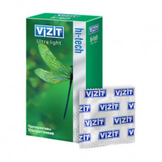 Condoms latex Vizit Hi-tech Ultra Light Ultrathin, 12 pieces