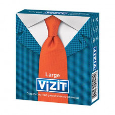 Condoms latex Vizit Large of the Increased size, 3 pieces