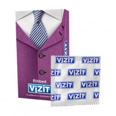 Condoms latex Vizit Ribbed Ridge, 12 pieces