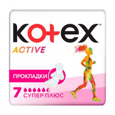 Laying for critical days of Kotex Active Super Plus, 7 pieces