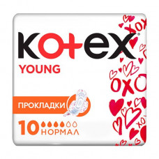 Laying for critical days of Kotex Young Normal, 10 pieces