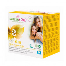 Laying for critical days of Masmi organic ultra thin girl for teenagers or for absorption of normal allocations with wings, 10 pieces.