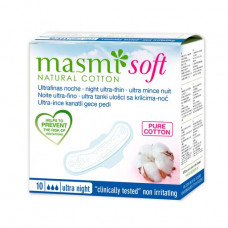 Laying for critical days of Masmi organic ultra thin soft for strong allocations with wings, 10 pieces.