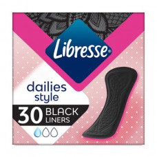 Panty liners Libresse Daily Fresh Normal Black, 30 pieces