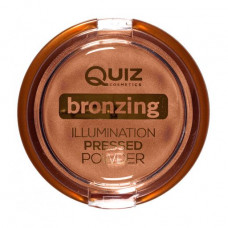 Powder-bronzer for the person Quiz Cosmetics Bronzing Illumination Pressed Powder 01 Honey Bronze, 12 g