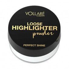Friable highlighter for the person Vollare Cosmetics Loose Highlighter Powder Perfect Shine Silver, 5 g