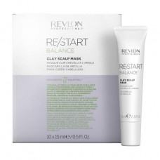 The regulating clay mask for head skin of Revlon Professional Restart Balance Clay Scalp Mask, 10*15 ml