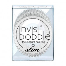 Elastic band bracelet for hair of Invisibobble Slim Crystal Clear, 3 pieces