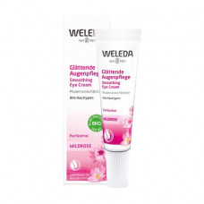 Pink cream for intensive care for skin around eyes of Weleda Smoothing Eye Cream Wildrose, 10 ml