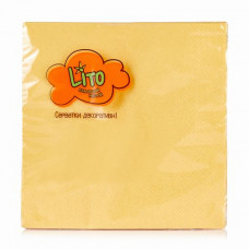 Napkins decorative Lito, 2-layer, 33*33, yellow, 20 pieces