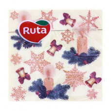 Napkins decorative Ruta Hand bells New Year's 33*33 cm, 2-layer, 20 pieces