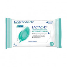 Napkins for intimate hygiene of Lactacyd Antibacterial, 15 pieces