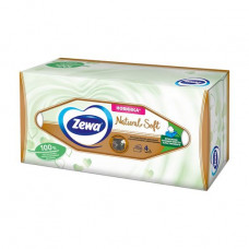 Cosmetic wipes Zewa Natural Soft 4-layer, 80 pieces