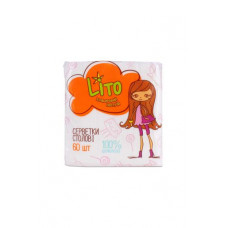 Napkins dining rooms of Lito 24*24 1-layer white 60 pieces