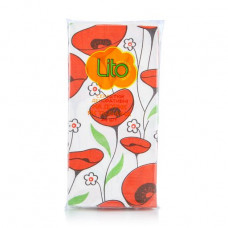 Napkins dining rooms of Lito 33*33, 2-layer white + decor, 24 pieces