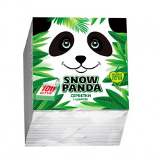 Napkins dining rooms Snow Panda single-layer white 24kh24sm, 100 pieces.