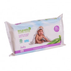 Wet towel wipes Masmi sensitive organic, 60 pieces.