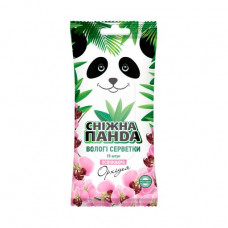 Wet towel wipes Snow Panda orchid, 15 pieces.