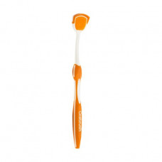 Brush for clarification of the DenTek Orabrush language orange, 1 piece