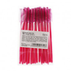 Brush for eyelashes and eyebrows of Bless Beauty 20, pink, 24 pieces