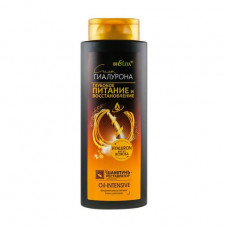 Shampoo restorer for hair of Bielita Oil Intensive of Sil of a gialuron, deep food and restoration, 400 ml