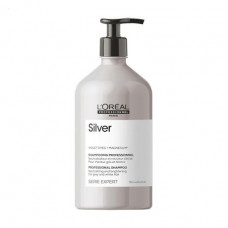 Shampoo for neutralization of yellowness of hair of L'Oreal Professionnel Serie Expert Silver Shampoo, 750 ml
