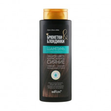 Shampoo for hair of Bielita of the Brunette and Blonde Zashchita of color and crystal shine, 400 ml