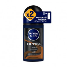 Ball - an antiperspirant of Nivea Men Ultra Carbon, with antibacterial effect, men's, 50 ml