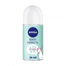 Ball antiperspirant for teenage girls of Nivea Love Be Unique 24 H Bright freshness, 0% of alcohol, 50 ml