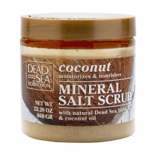 Body scrub of Dead Sea Collection Coconut Mineral Salt Scrub with minerals of the Dead Sea and coconut oil, 660 g